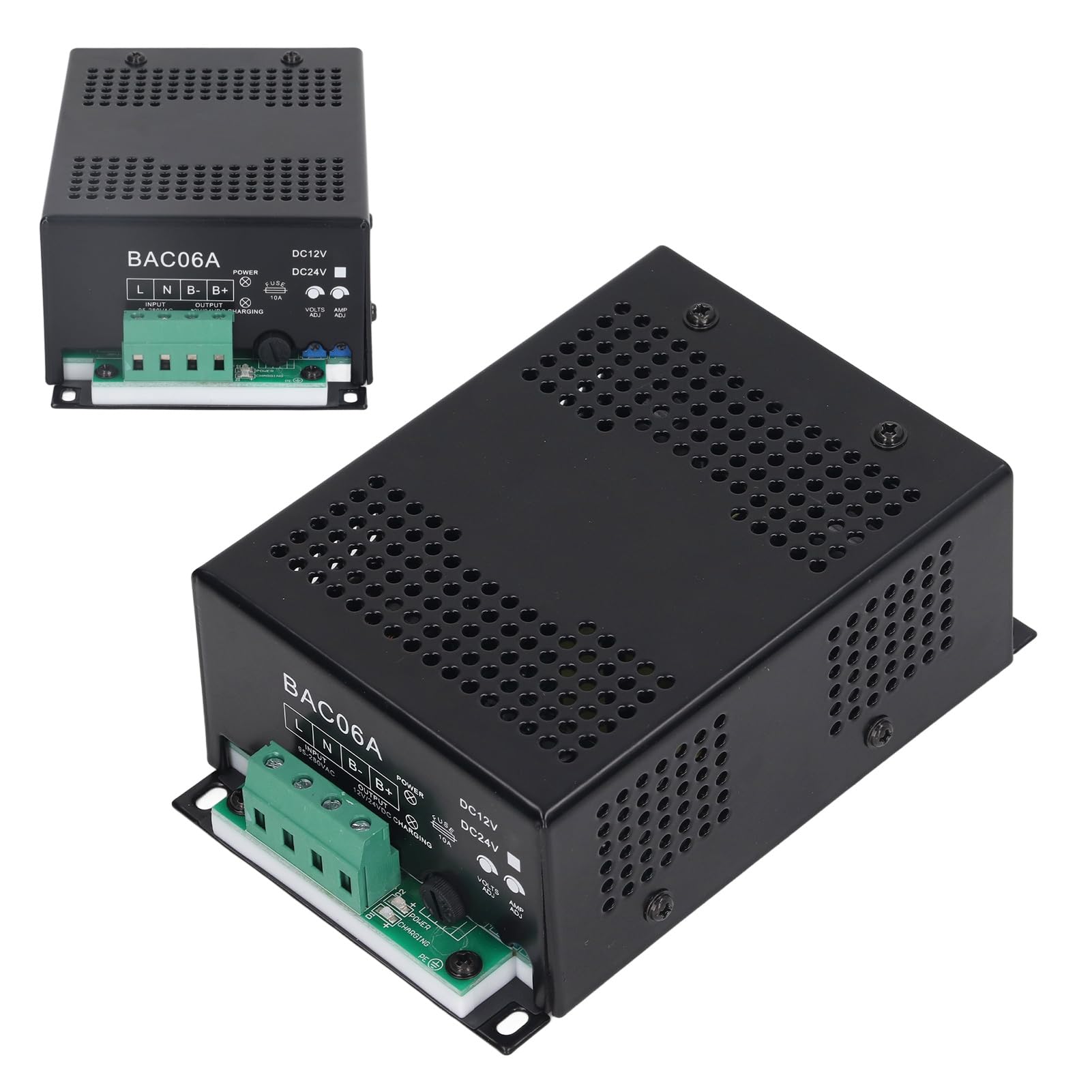 Alimentatore Switching con Ampio Range di Ingresso CA - Caricabatteria per Generatore 6A 85W con Display LED - Modulo di Ricarica Automatica Intelligente per Sistemi Genset - (12V)