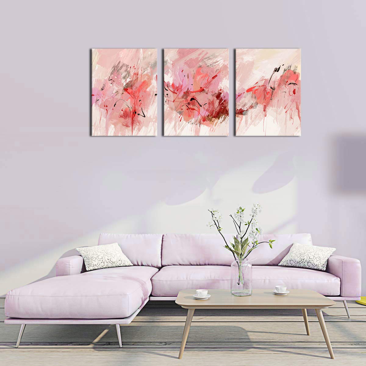 Abstrakte Wandkunst, moderne Leinwandbilder, abstrakt, zeitgenössisch, Leinwand-Kunstwerk für Mädchen, Schlafzimmer, Wohnzimmer, Badezimmer, Küche, Büro, Zuhause, Wanddekoration, gerahmt, fertig zum