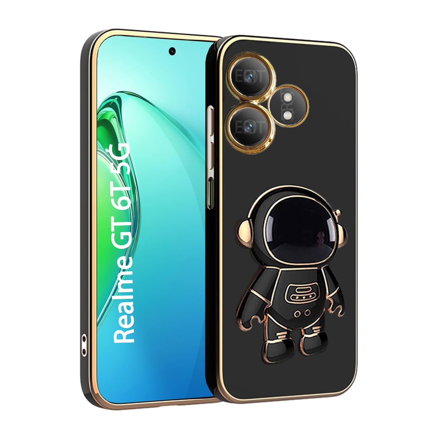 ERIT ® 3D Back Cases and Covers Compatible for Realme GT 6T 5g Astronaut with Stand and| Camera Protection | Anti-Slip | Folding Stand - (Black) (B0DF3LVJH4) Amazon Price History, Amazon Price Tracker