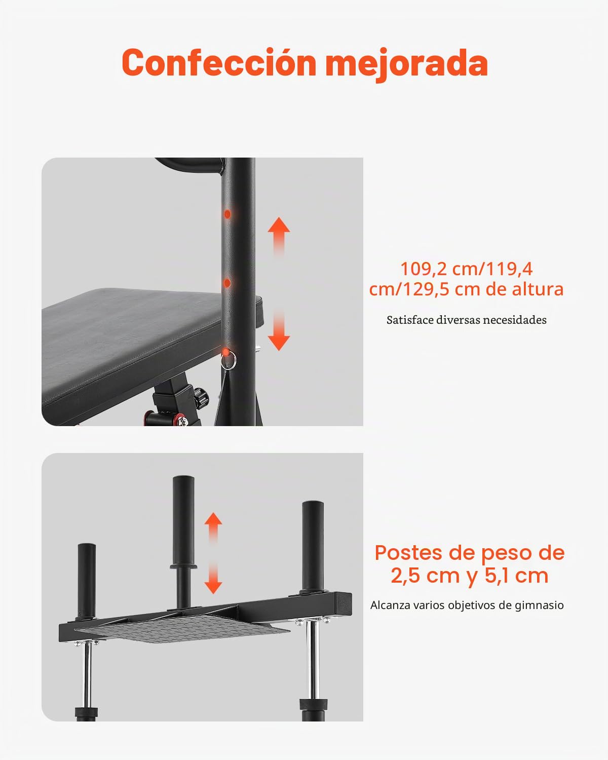 VEVOR Prensa de Piernas Vertical, Máquina de Gimnasio en Casa Especial para la Parte Inferior del Cuerpo, Acero al Carbono, para Prensas Alta Intensidad, Capacidad 259 kg, 1268 x 1231 x 1106 mm