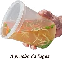 Vista 3 de Durahome – Recipientes de plástico deli con tapas, calidad premium, apto para microondas, transparente almacenamiento de alimentos, contenedor de 32