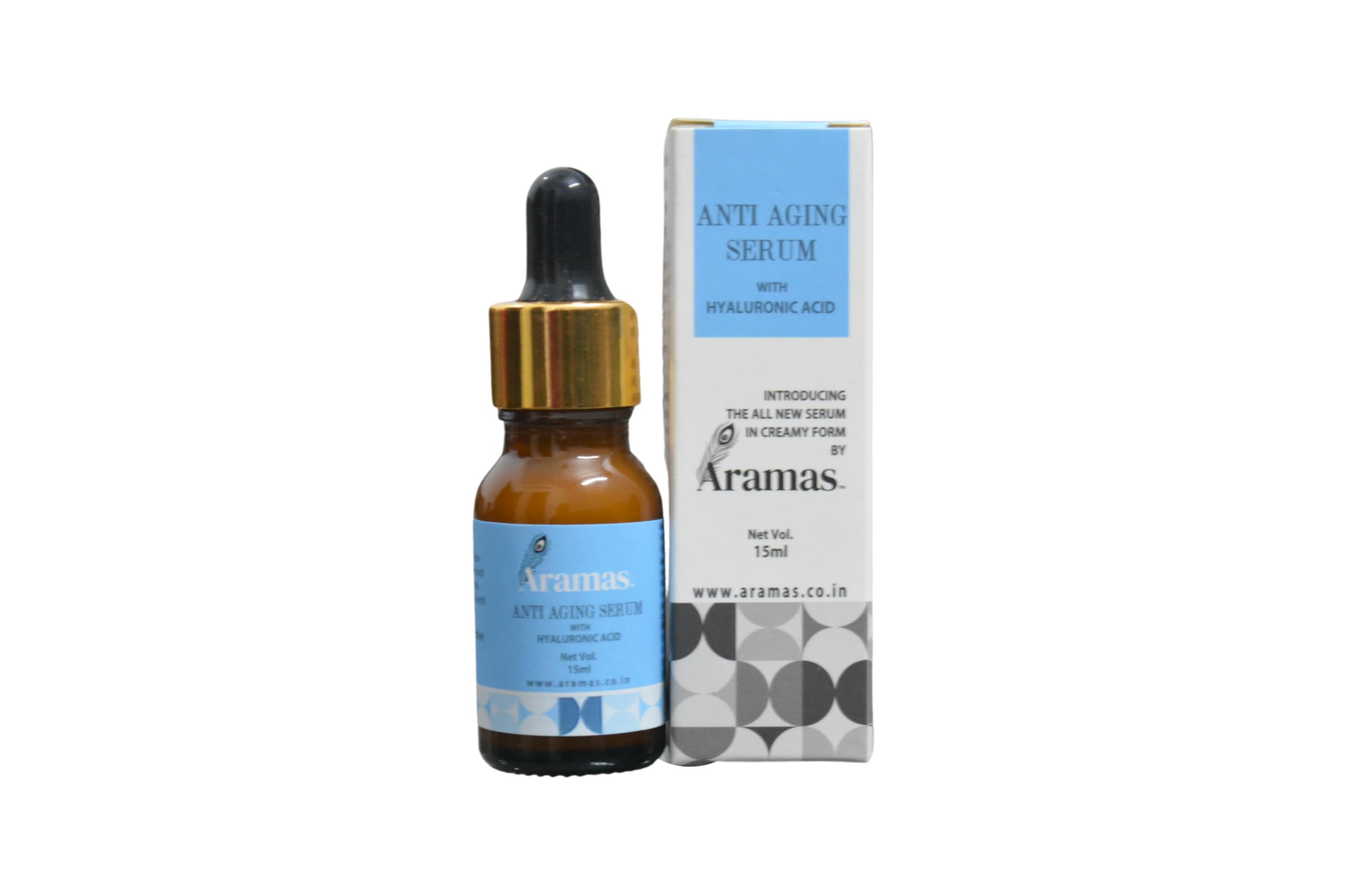 Aramas Hyaluronic Acid and Niacinamide Face Serum - Skin Smoothing, Glowing, Fine Lines Reduction, Dark Spot Removal |15ml - For Men and Women