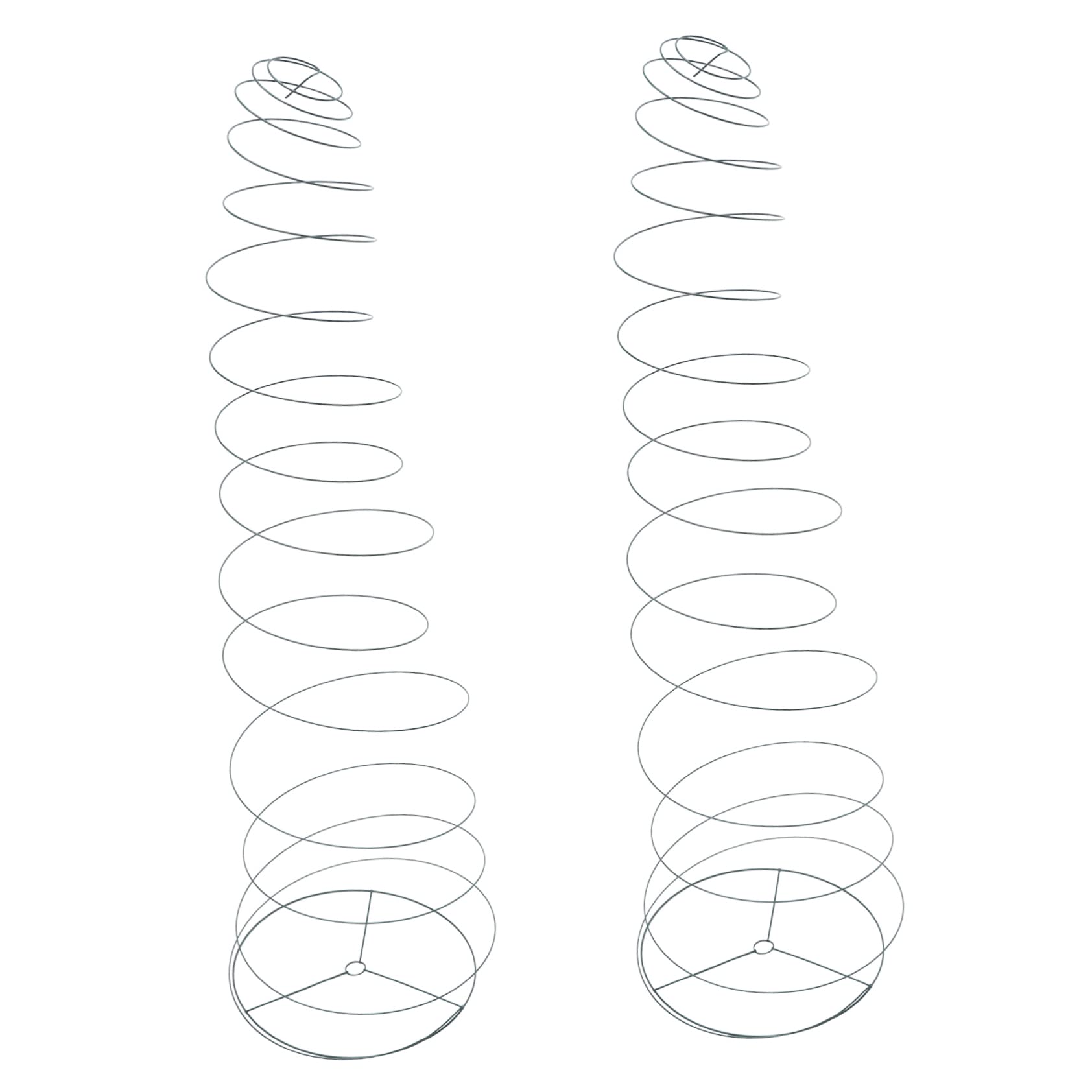 Supports de Plantes Spiralés 2 Pièces en Acier Inoxydable pour Jardin