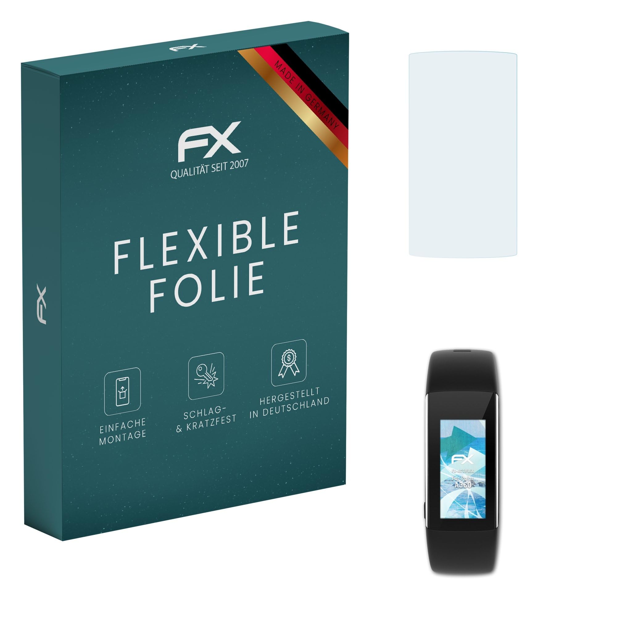 atFoliX Screen Protector compatible with Polar A360 Protector Film, ultra clear and flexible FX Screen Protection Film (3X)