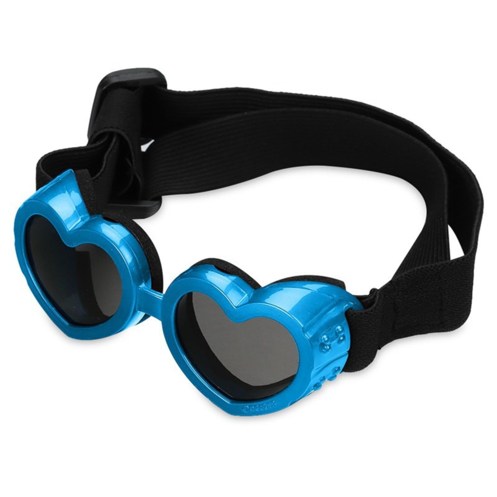 Dog Heart Shaped Goggles Wind-Resistant – Stylish Cute UV Protection Sunglasses for Outdoor Riding and Walking (Blue)