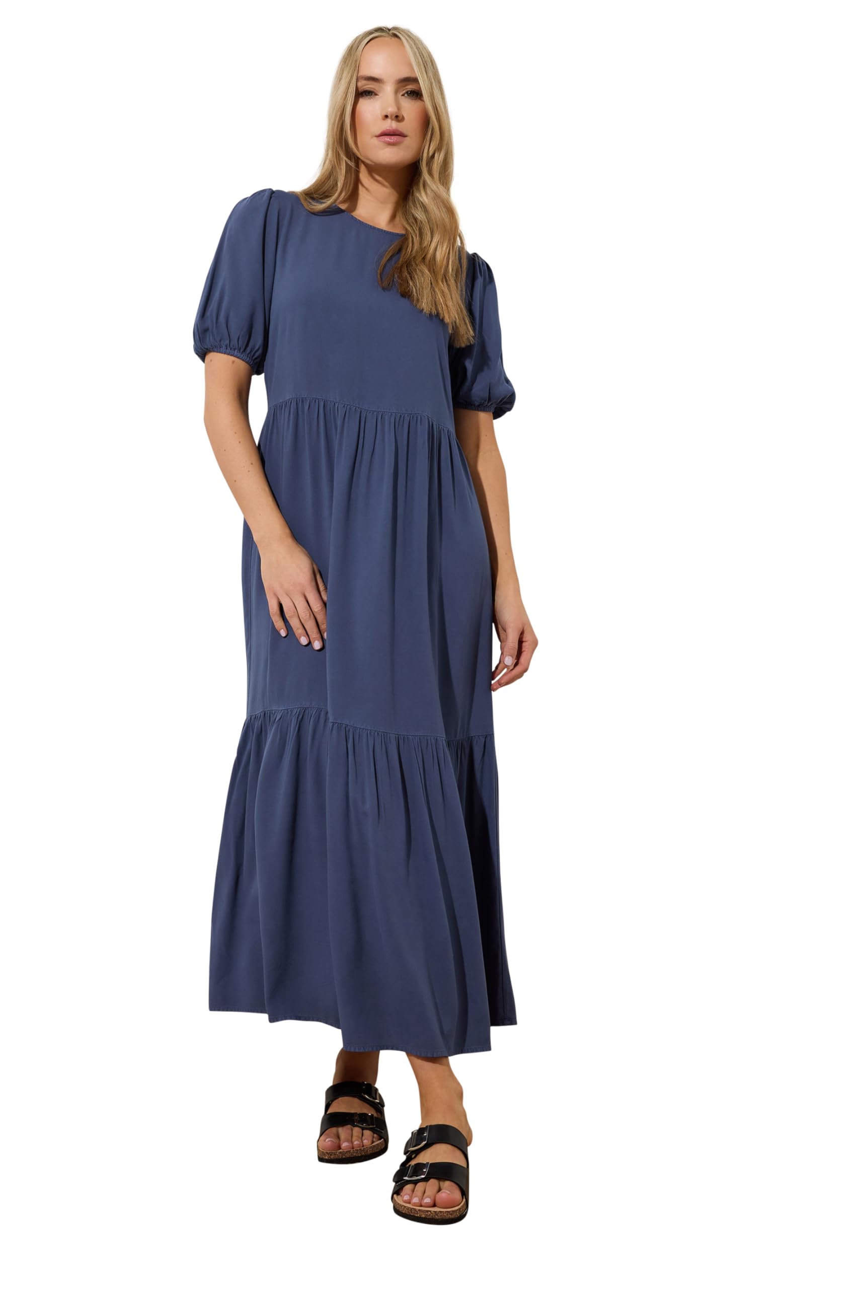 Long Tall Sally Women's Blue Tall Smock Denim Maxi Dress In | Size: 18
