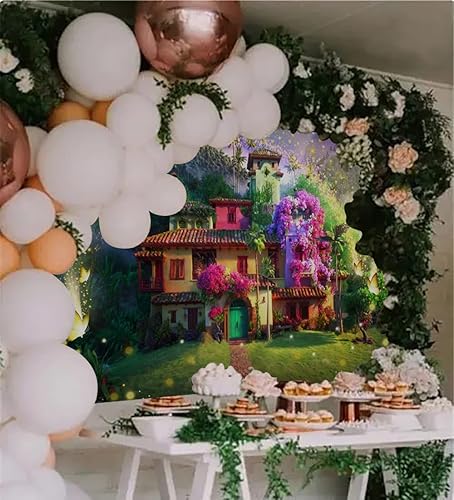 Miniatura 6 de Fondo de flores mágicas para casa, fondo de bosque de mosca de hada para suministros de fiesta de cumpleaños, escena de película para niñas,