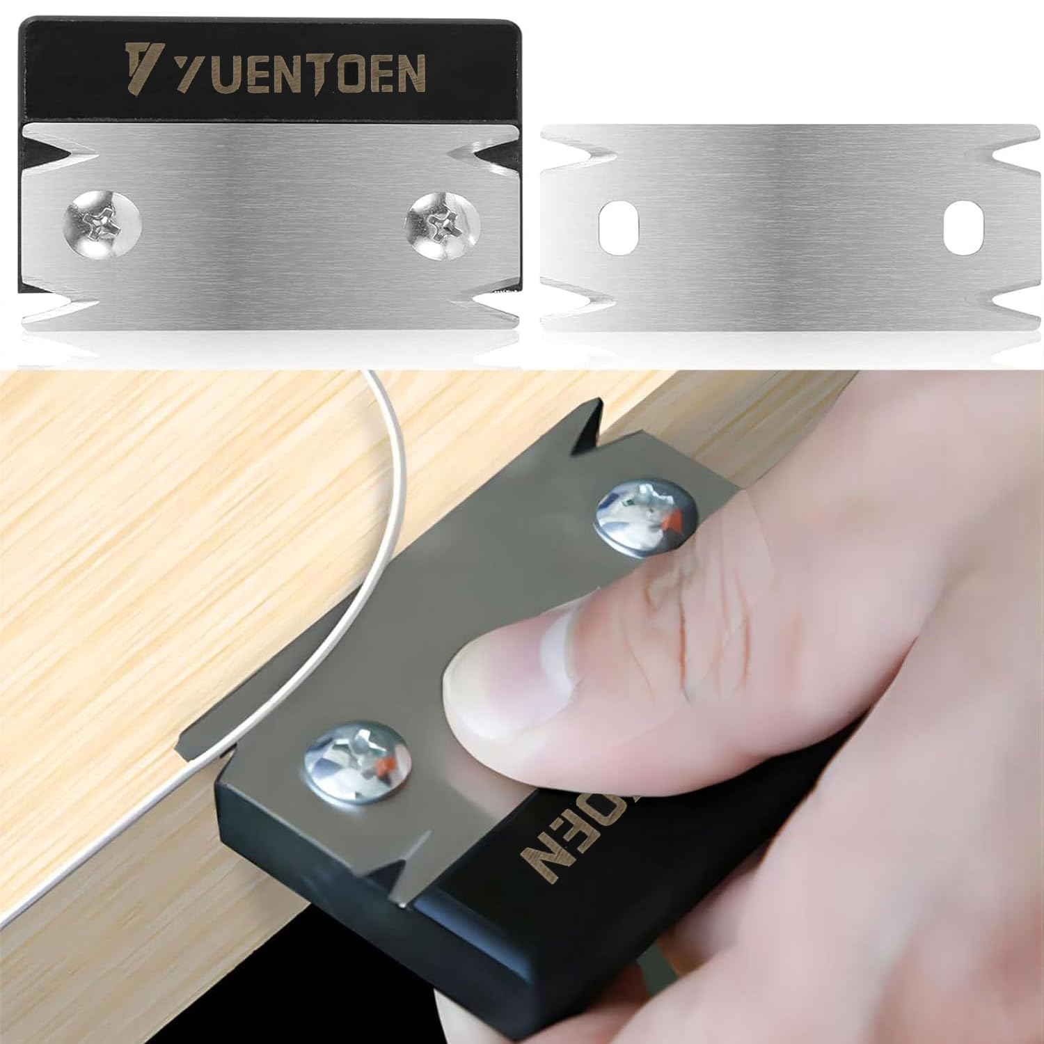 Furnierkantenschneider mit 1 Ersatzklinge, Kantenschneider Umleimer Holzbearbeitung Werkzeuge Handhobel, Edge Banding Trimmer,Holzgrate Holzkante Bänder Trimmer Einhandhobel für PVC ABS