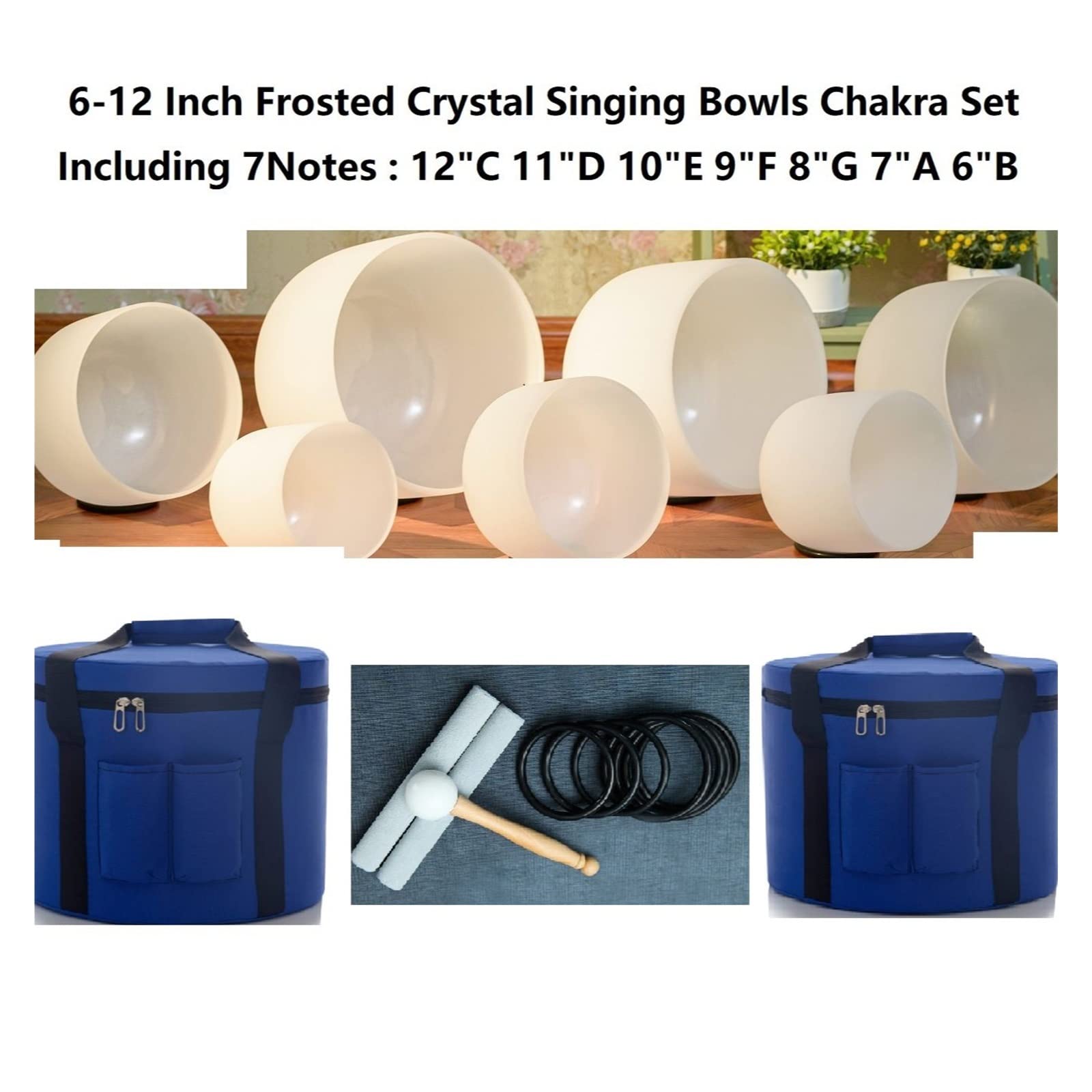 Amazon.co.jp: 7 個 440hz 432hz クリスタル シンギング ボウル セット