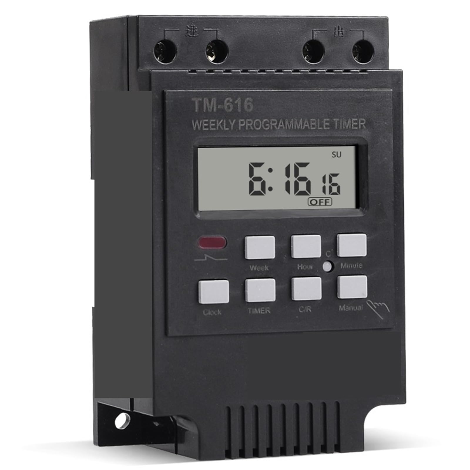 1PCS 30A Load 7 Days Programmable Digital TIMER SWITCH Relay 220V(Black)