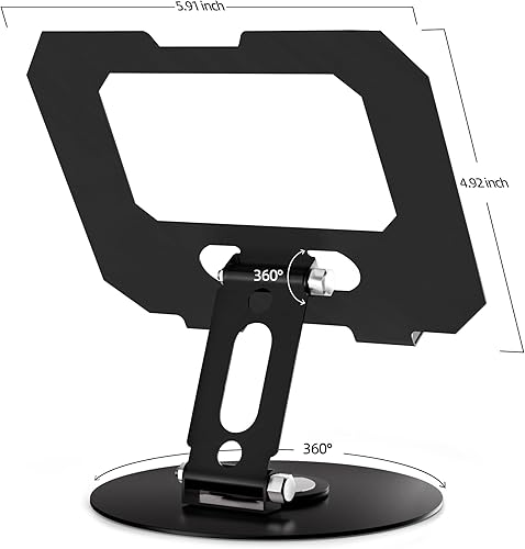 Miniatura 2 de jumper Soporte giratorio de 360 para tableta con altura ajustable, soporte plegable y resistente para iPad, Kindle y teléfonos inteligentes, diseño