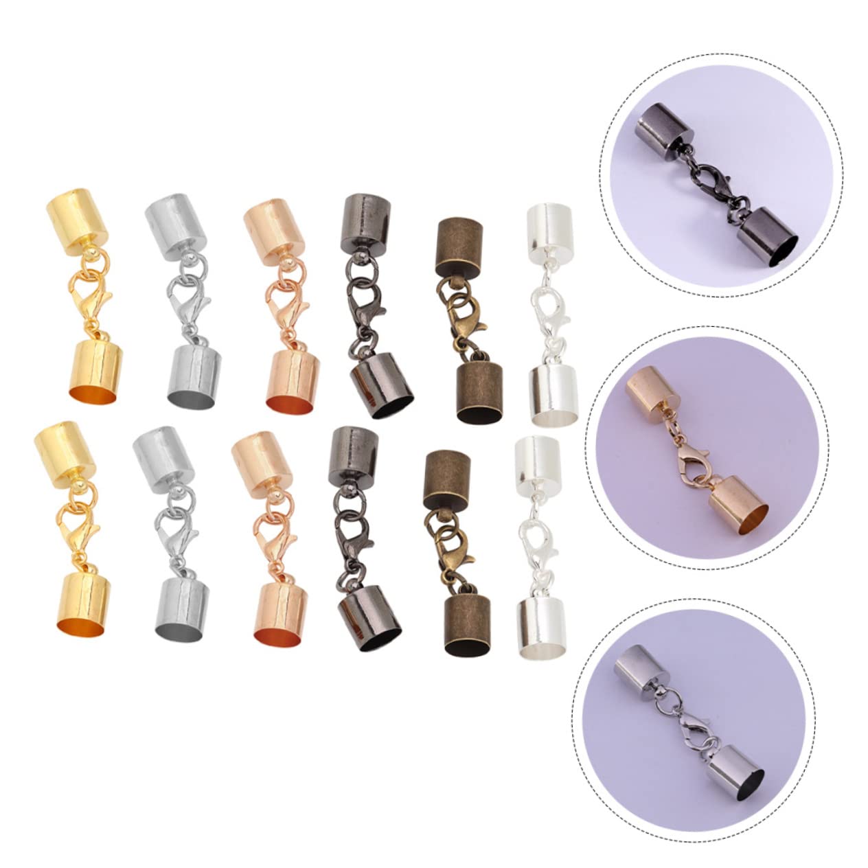 DOITOOL 3 Series Enganches De Langosta Para Llaveros Diy Accesorios De Anillos Para Pulseras Y Collares Colores Material De Manualidades Para Proyectos De Joyería Y 60 Piezas*3