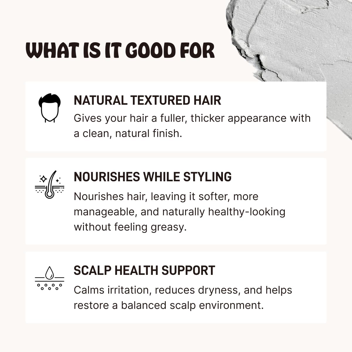 Earth Wave All Natural Tallow Hair Clay Pomade – Premium Hair Styling Clay, Made with Organic Ingredients, Medium Hold, Natural Finish, For Men, Women and Kids, Made in USA, 2.5oz