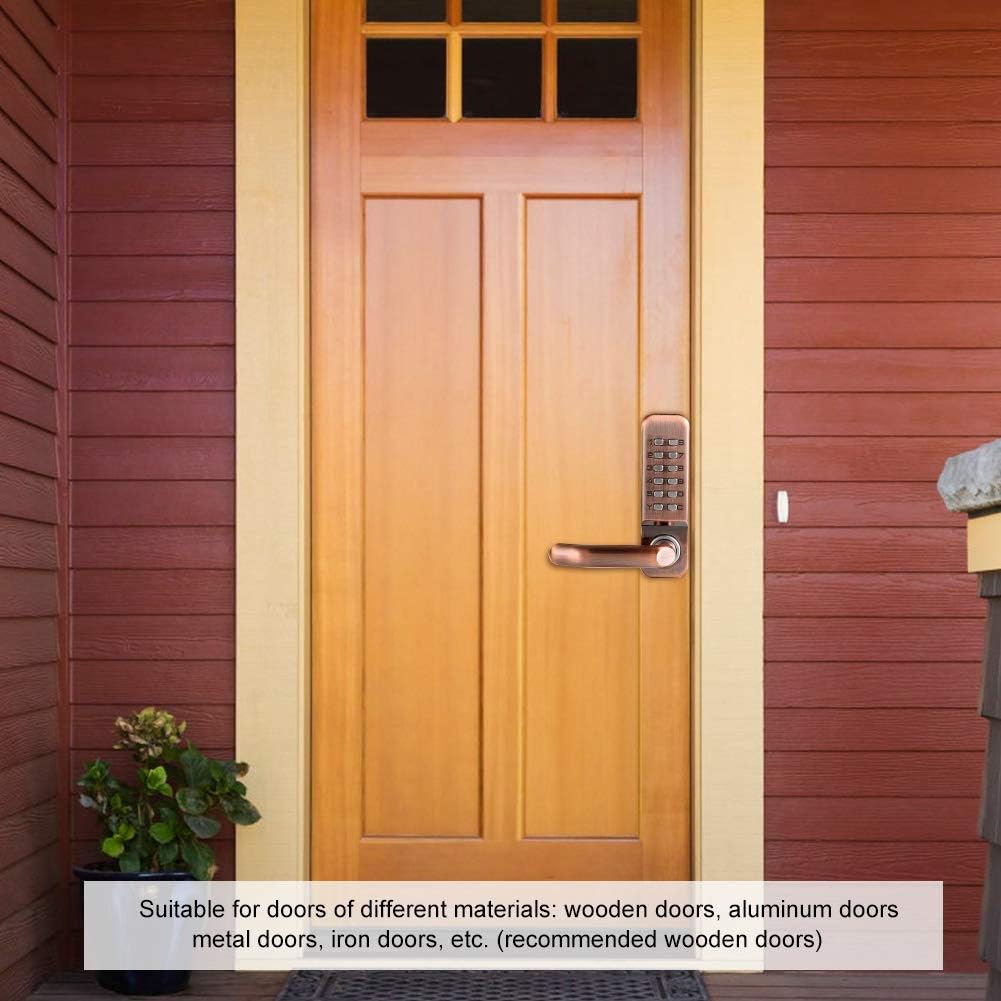 KANASI Digital Push Button Door Lock, Mechanical keyless Code Password Outdoor Indoor Installation for Home Office Cabinet
