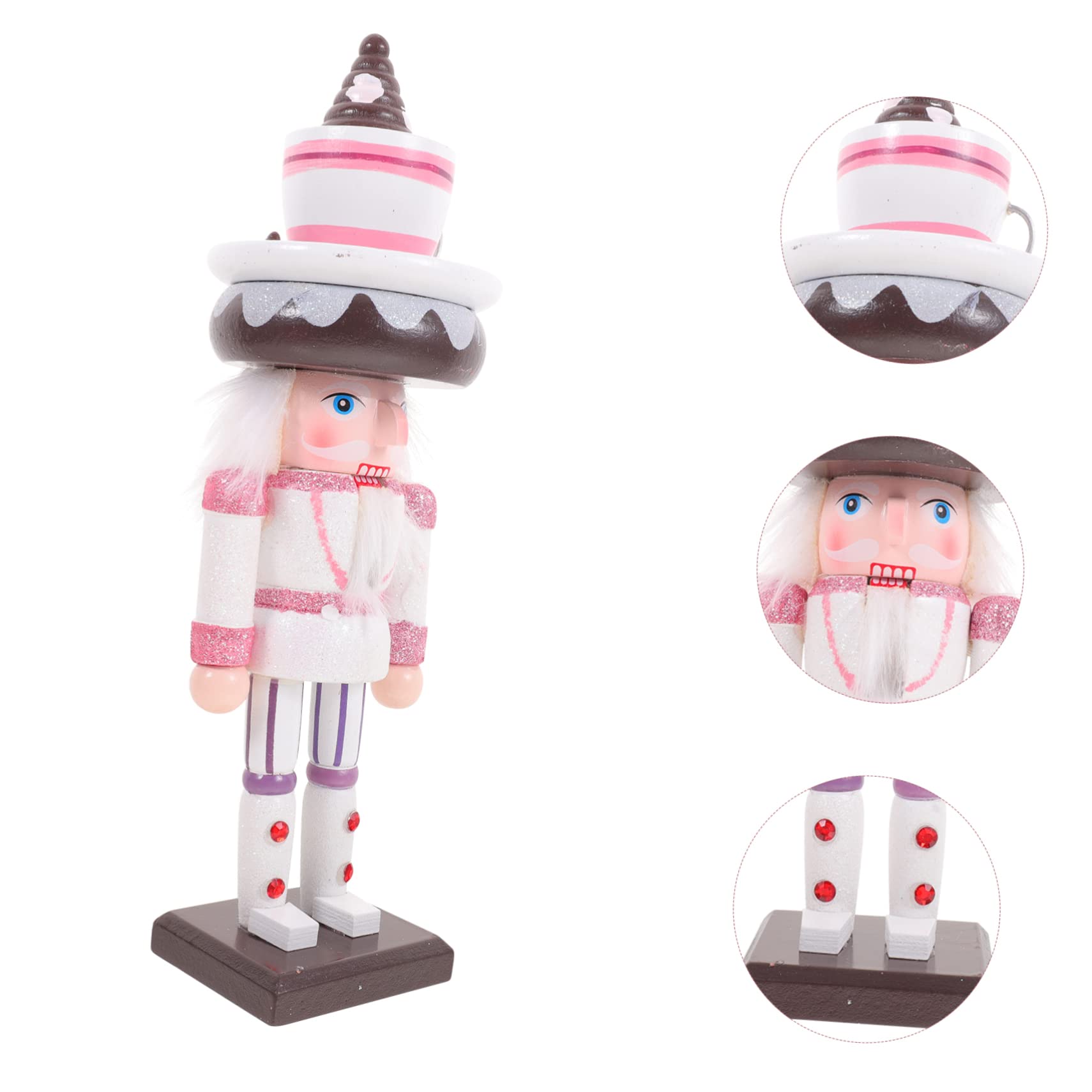 PRETYZOOM 5 Pièces Marionnettes Casse-Noisette Decoration Noel Decoration de Noel Casse-Noix de Jouets d'extérieur décor Jouet Casse-Noisette Ornement de Casse-Noisette de gâteau