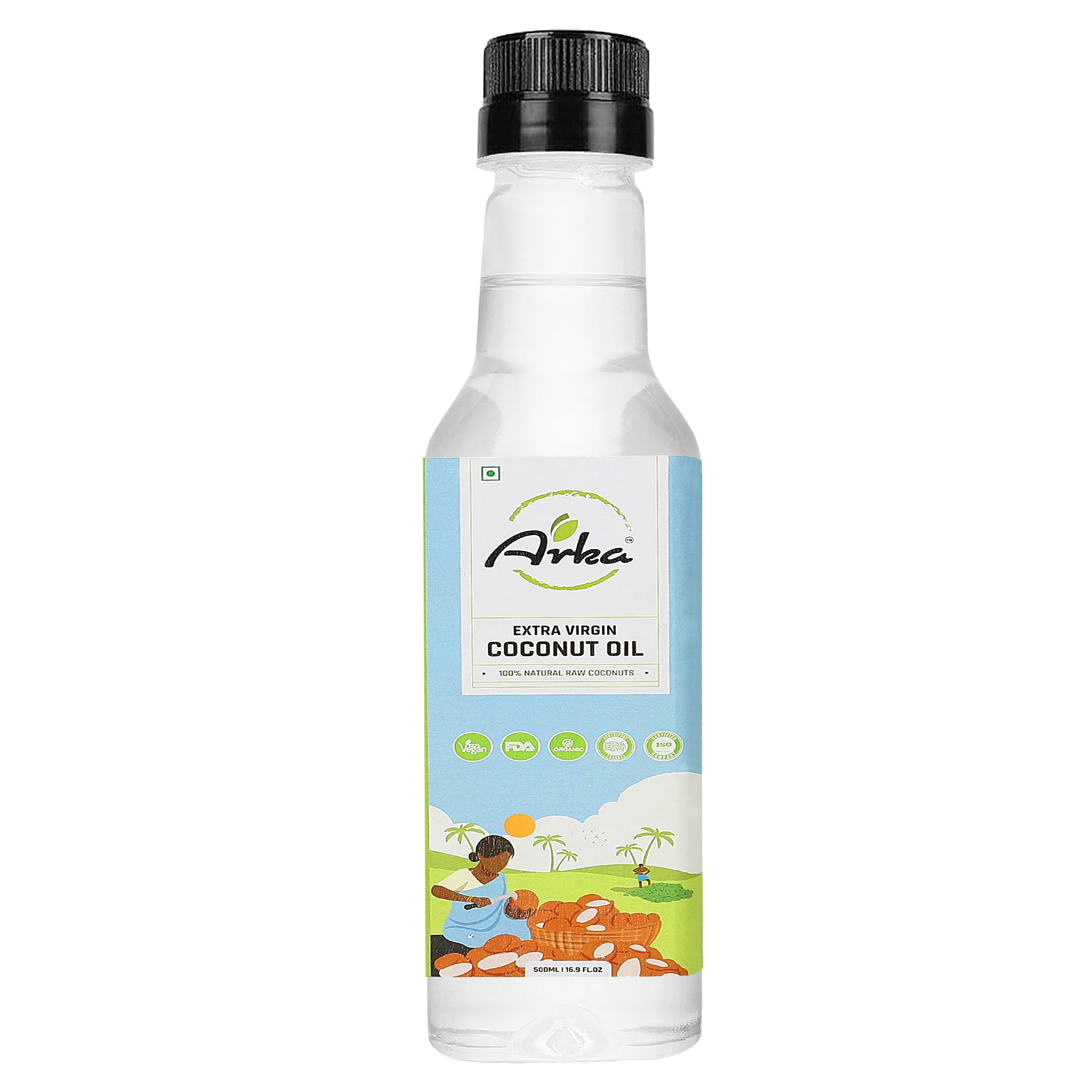 Arka Extra Virgin Coconut Oil, 500ml Pack, 100% Natural Raw Coconut Oil for Cooking and Multipurpose Use, Pack of 1 (B0CWHB9LKS) Amazon Price History, Amazon Price Tracker
