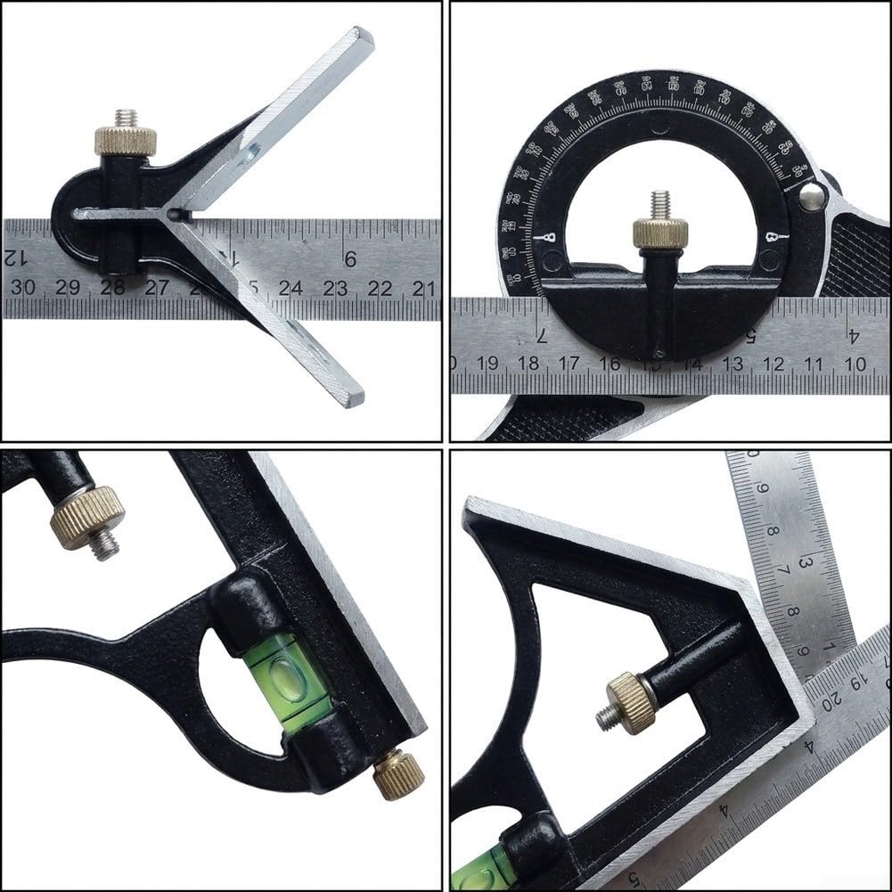 Escuadra Carpintero Ajustable para acero para nivel Escuadra(Black 3-in-1)