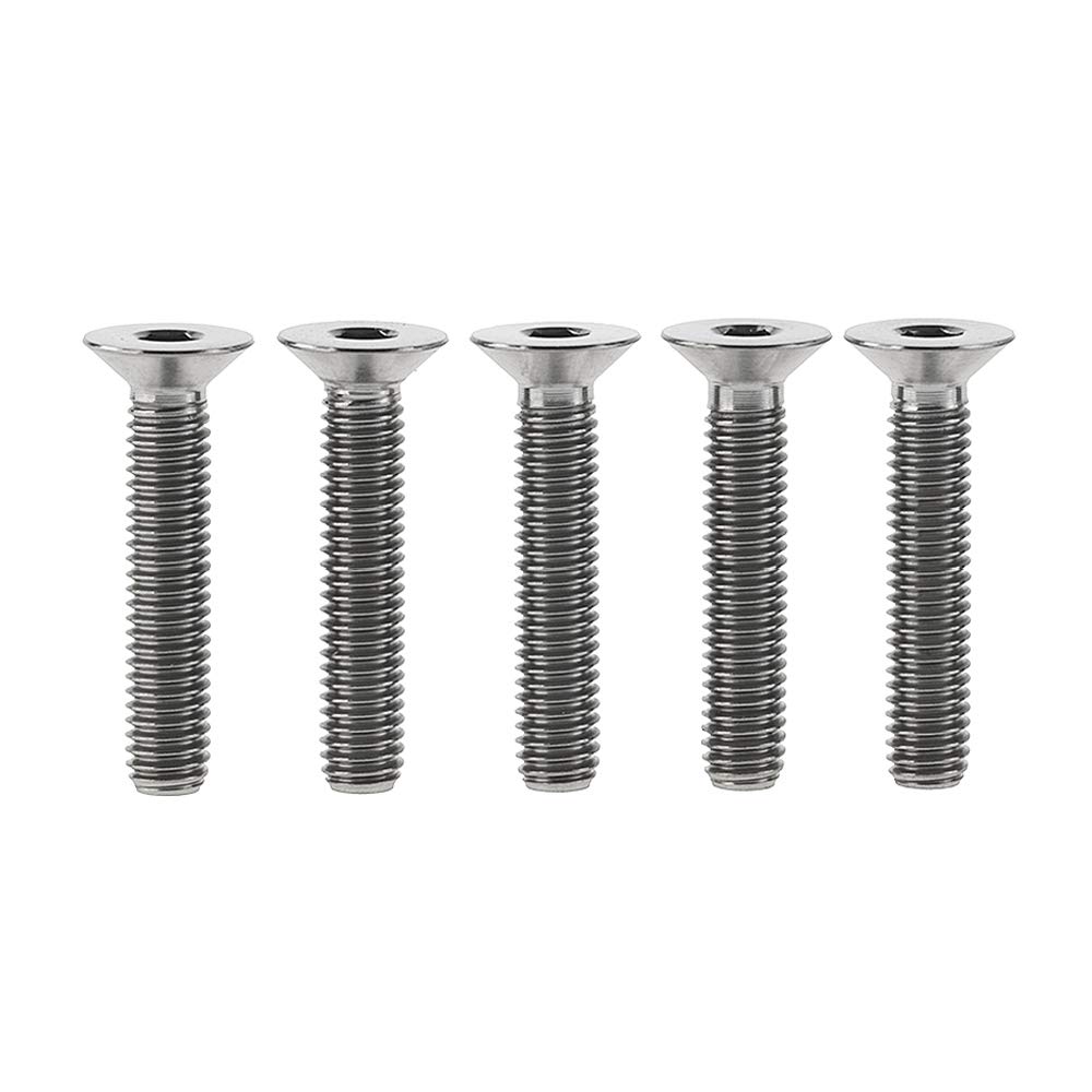 DWAMMEBRS Bolts DIN7991 M6x10 12 15 20 25 30 35 40 45mm Countersunk Hex Socket Screws Pack of 5(Titanium,M6x45mm)