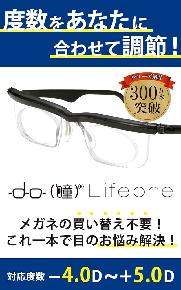 Amazon.co.jp: [PRESBY] ドゥーライフワン 度数調整付き老眼鏡 近視