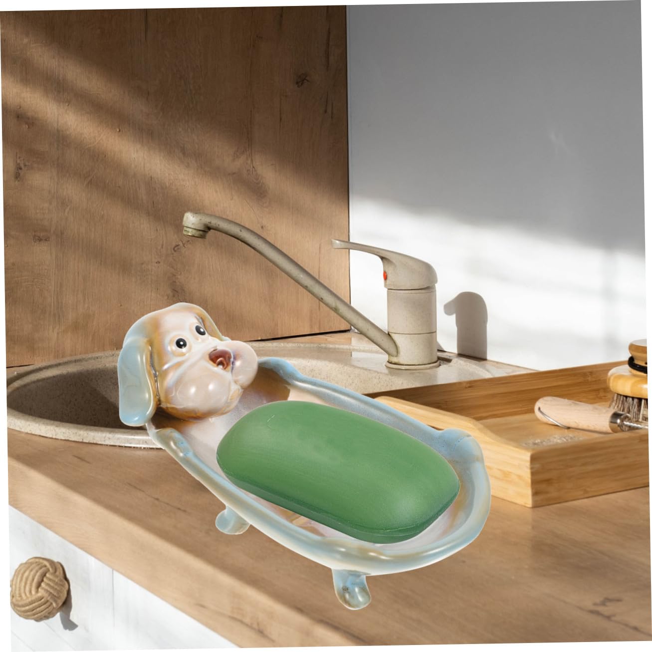 Portasapone in Ceramica per Bagno, Forma Animale Decorativa