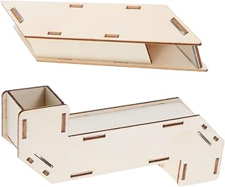 Generic 2 Sets Wooden Periscope Educational Science Kit for DIY Physics Experiment for Classroom and Outdoor Exploration
