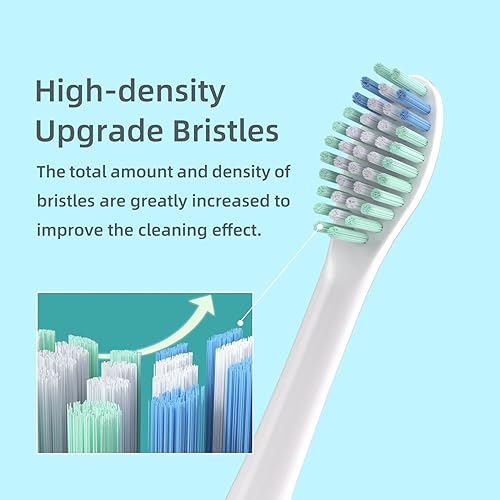 Miniatura 5 de Cabezales de cepillo de dientes eléctrico sónico para adultos para CD-01, CD-07, CD-09, cerdas tipo limpieza diaria, interfaz ovalada, paquete de 4,