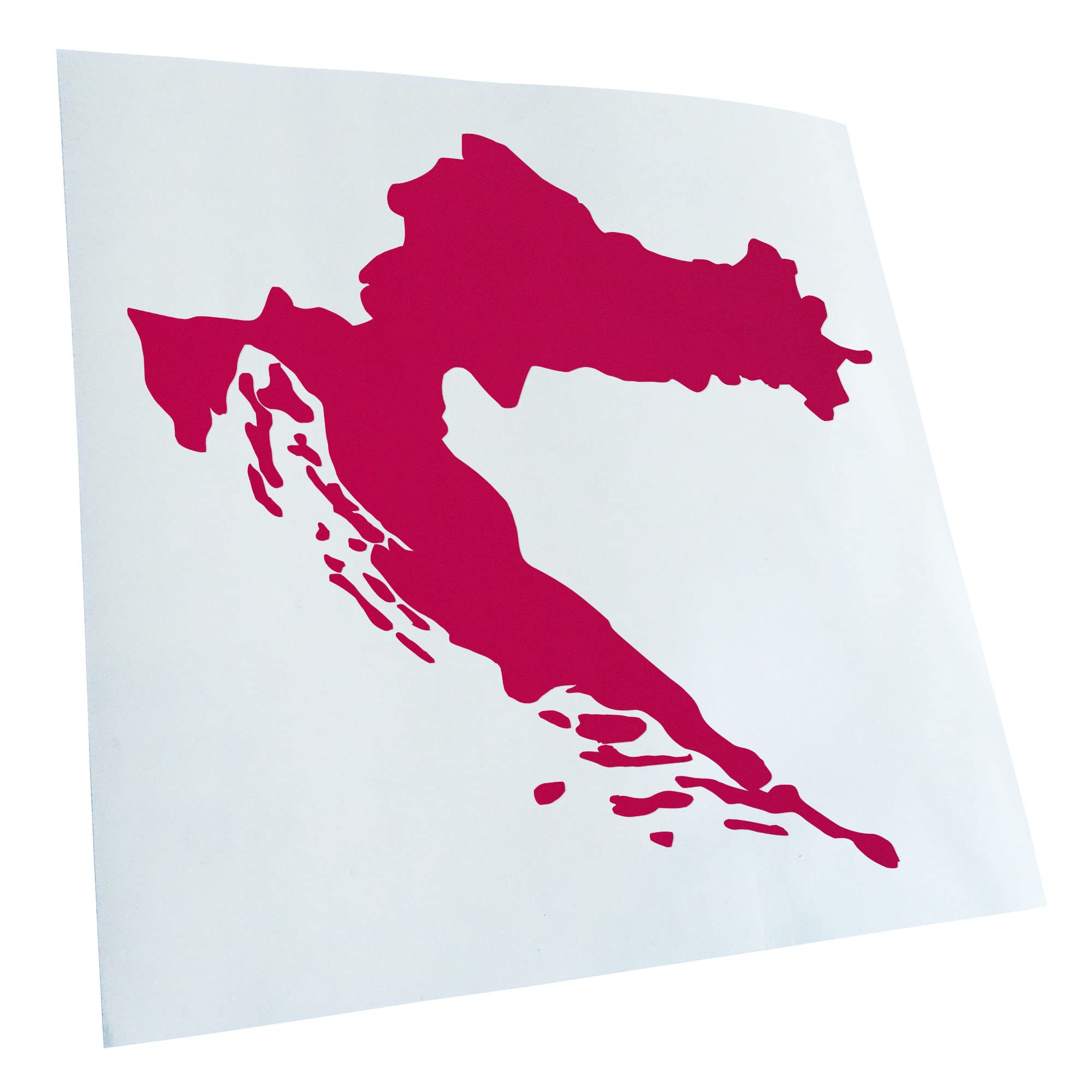 Kiwistar - Adesiva per Auto - Croazia Schema - Rosso