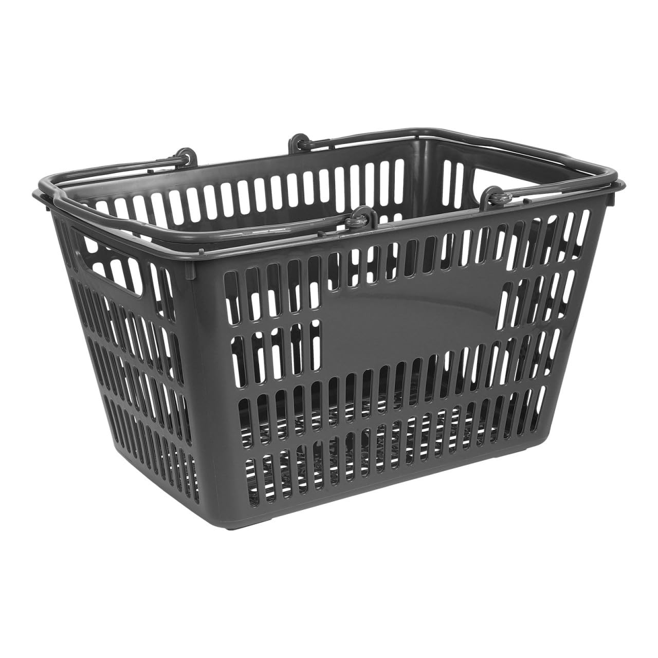 Cesta de plástico con doble asa para organizar y transportar de forma segura productos del hogar