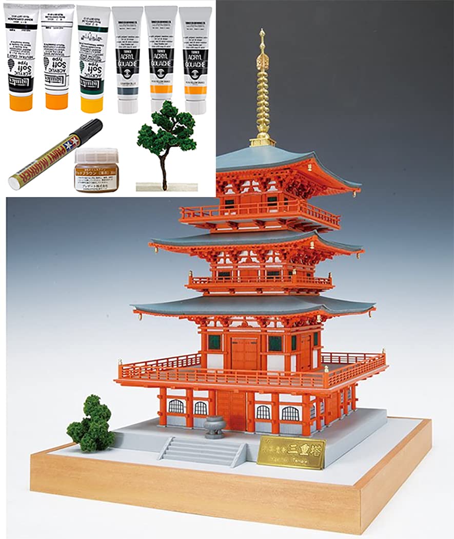 Amazon | ウッディジョー/木製建築模型 1/75那智山・青岸渡寺 三重塔+