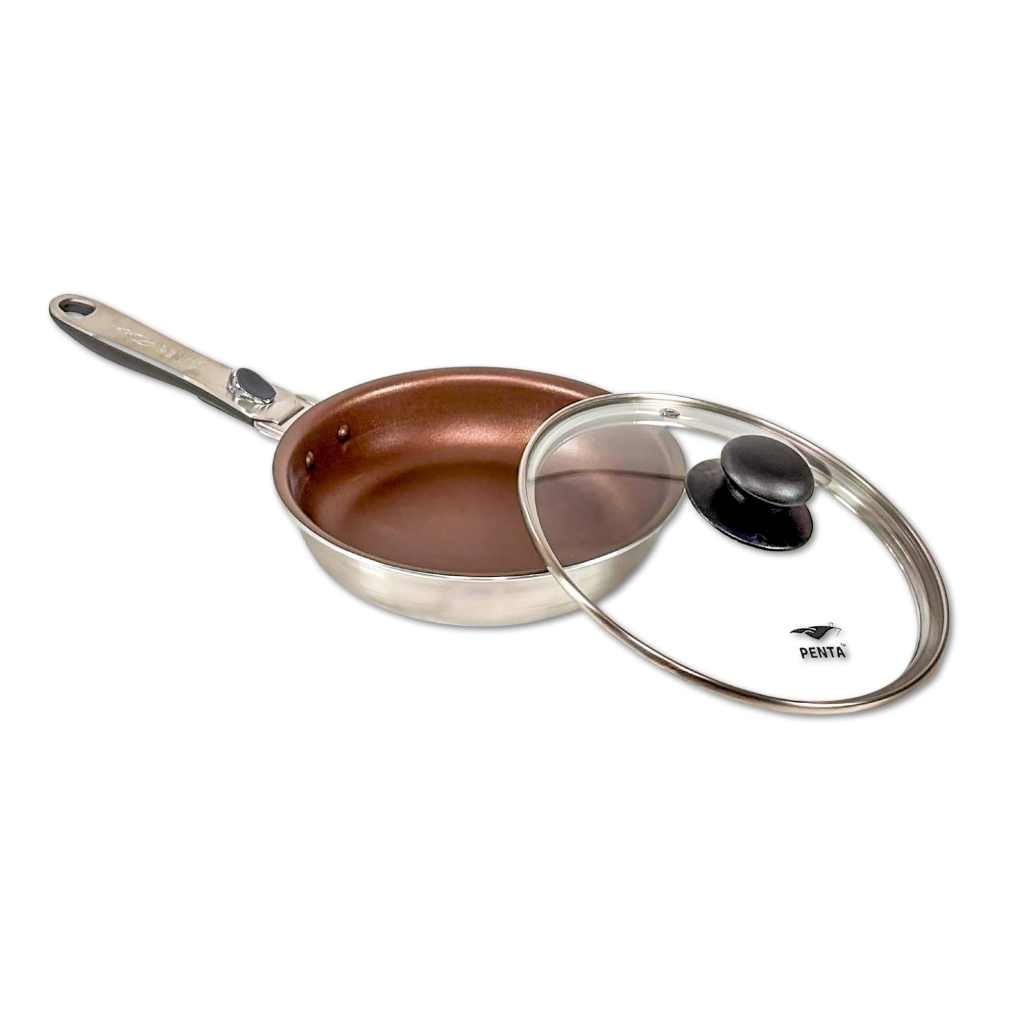 ☆□【未使用】　PENTA ペンタ 王様フライパン 24cm 蓋 付き フライパン 24cm深型 【蓋セット アンティックゴールド】 王様