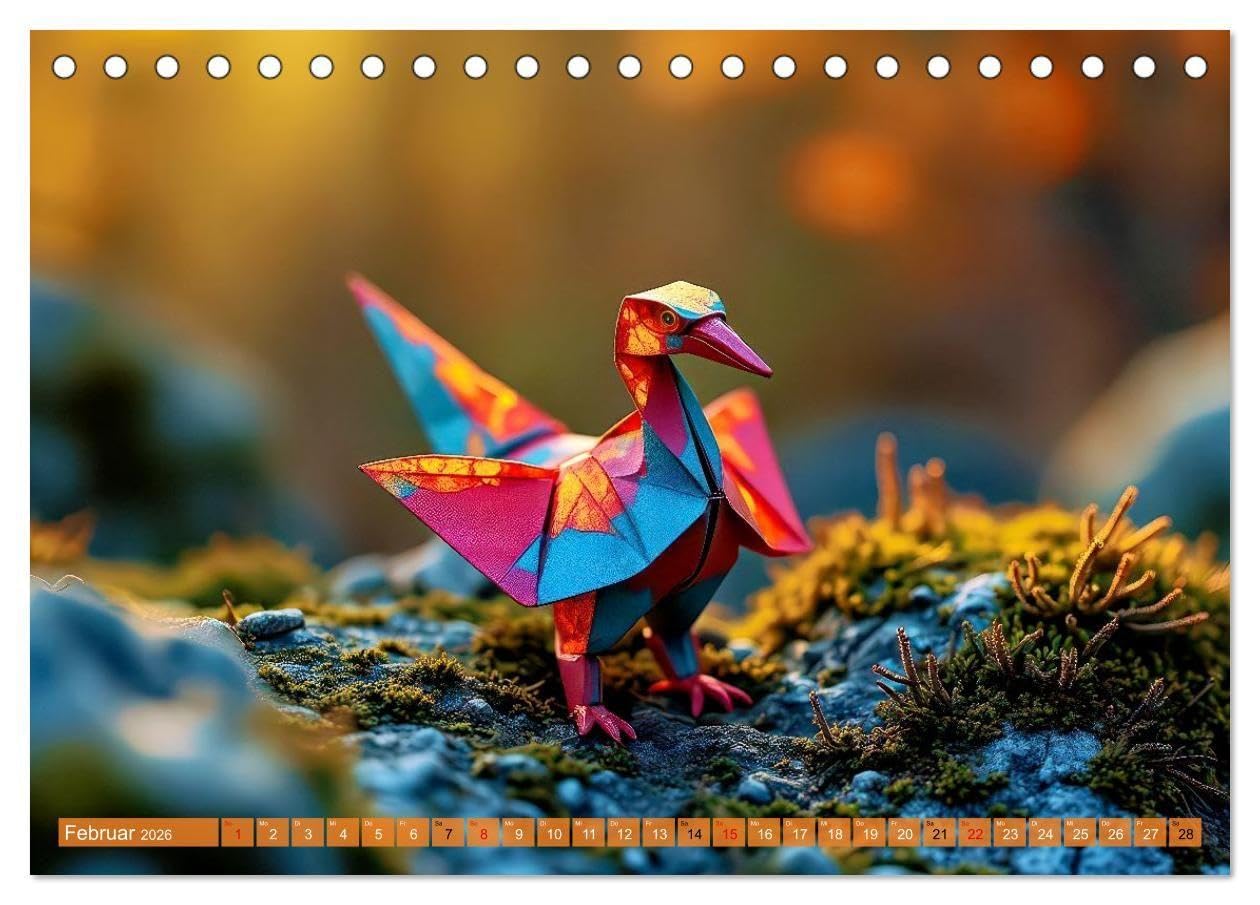 Origami-Formen (Tischkalender 2026 DIN A5 quer), CALVENDO Monatskalender: Origami verbindet Ästhetik und Struktur, mathematisch präzise Faltungen erzeugen komplexe Formen mit minimalistischer Eleganz.