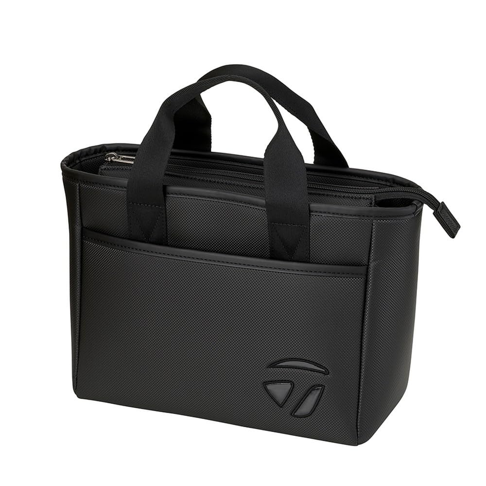 TaylorMade TL870 Golf Round Tote Bag Black Synthetic Leather 11x5.5x9.4in