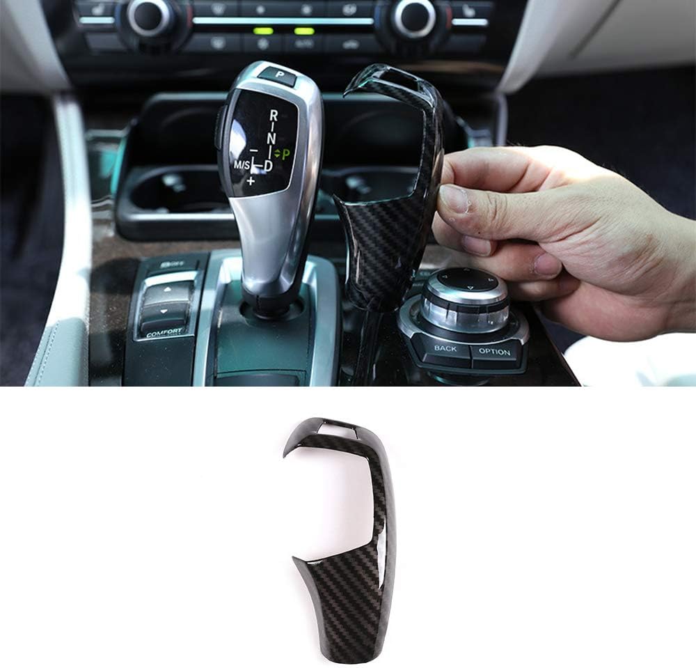 Car Gear Shift Knob Cover Trim Carbon Fiber for BMW F20 F30 F31 F34 X5 F15 X6 F16 X3 F25 X4 F26 F1