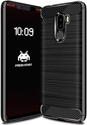 Funda Pocophone Xiaomi 2018 Carcasa Protectora Silicona Dura Antigolpes Antirayaduras con Acabado Fibra Carbono Negra Funda Pocophone Xiaomi 2018 Carcasa Protectora Silicona Dura Antigolpes Antirayaduras con Acabado Fibra Carbono Negra