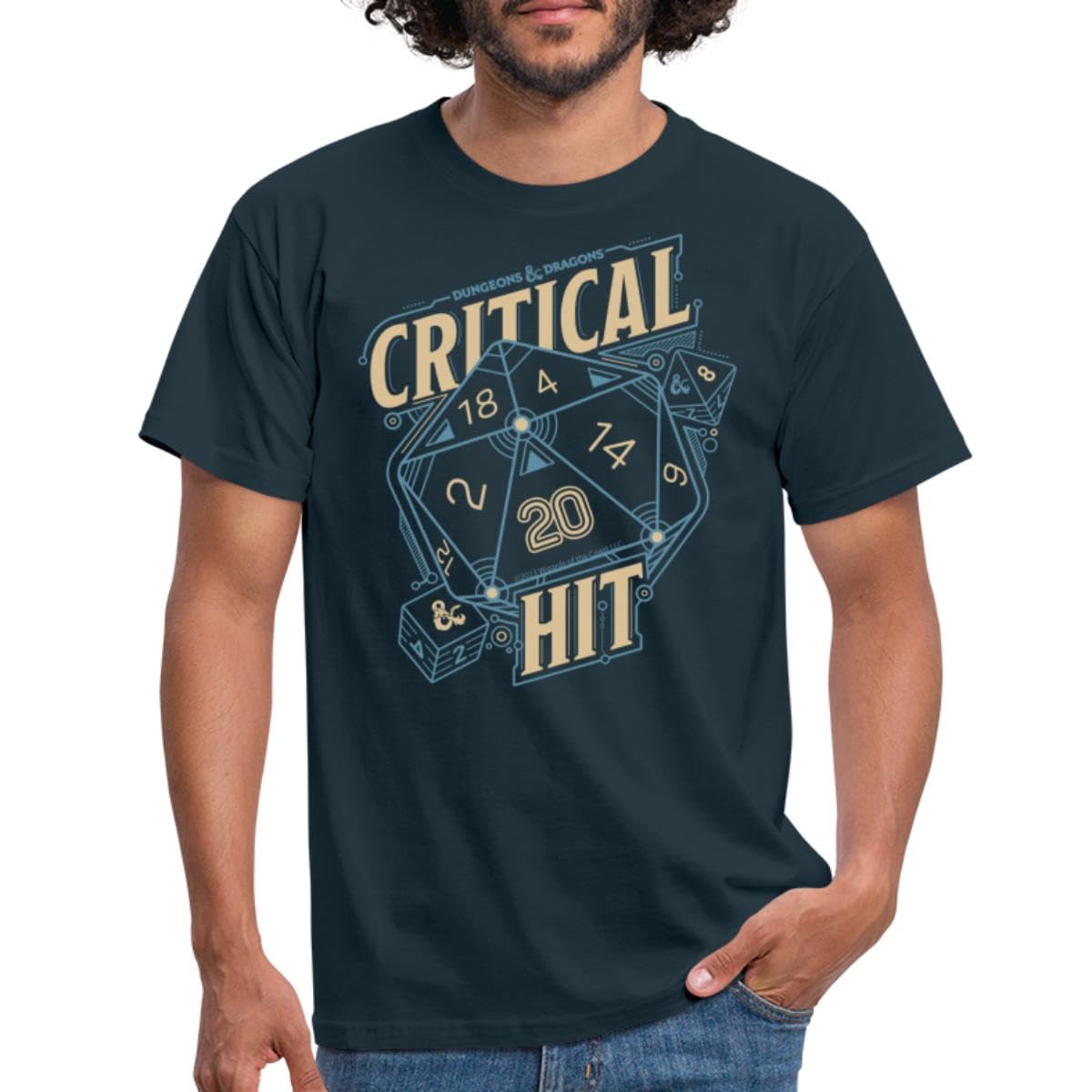 SpreadshirtDungeons and Dragons D20 Cube Critical Hit Men's T-Shirt