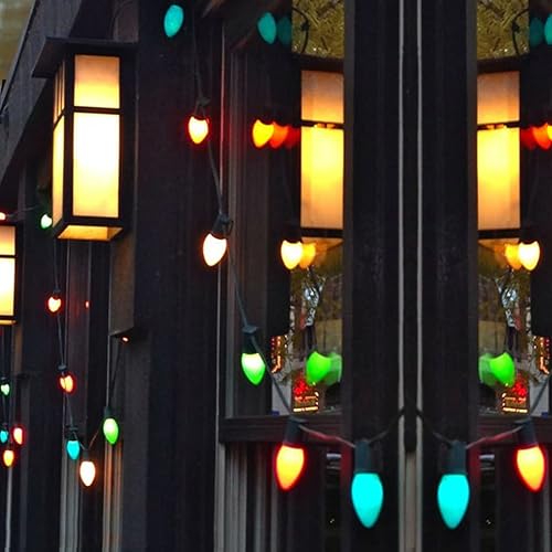 Miniatura 4 de Paquete de 25 bombillas LED C7 multicolor de repuesto de Navidad, bombillas C7 multicolor para cadena de luces de Navidad al aire libre, bombillas