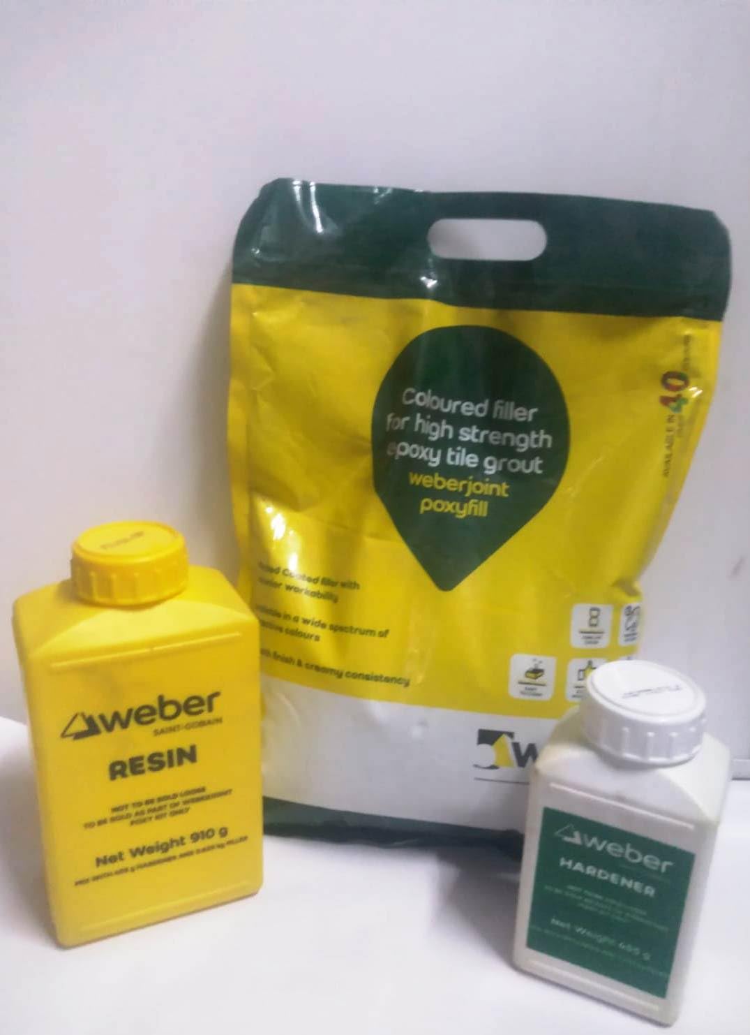 Weber Joint Epoxy 3 comp Tile Grout Grey 5 kg