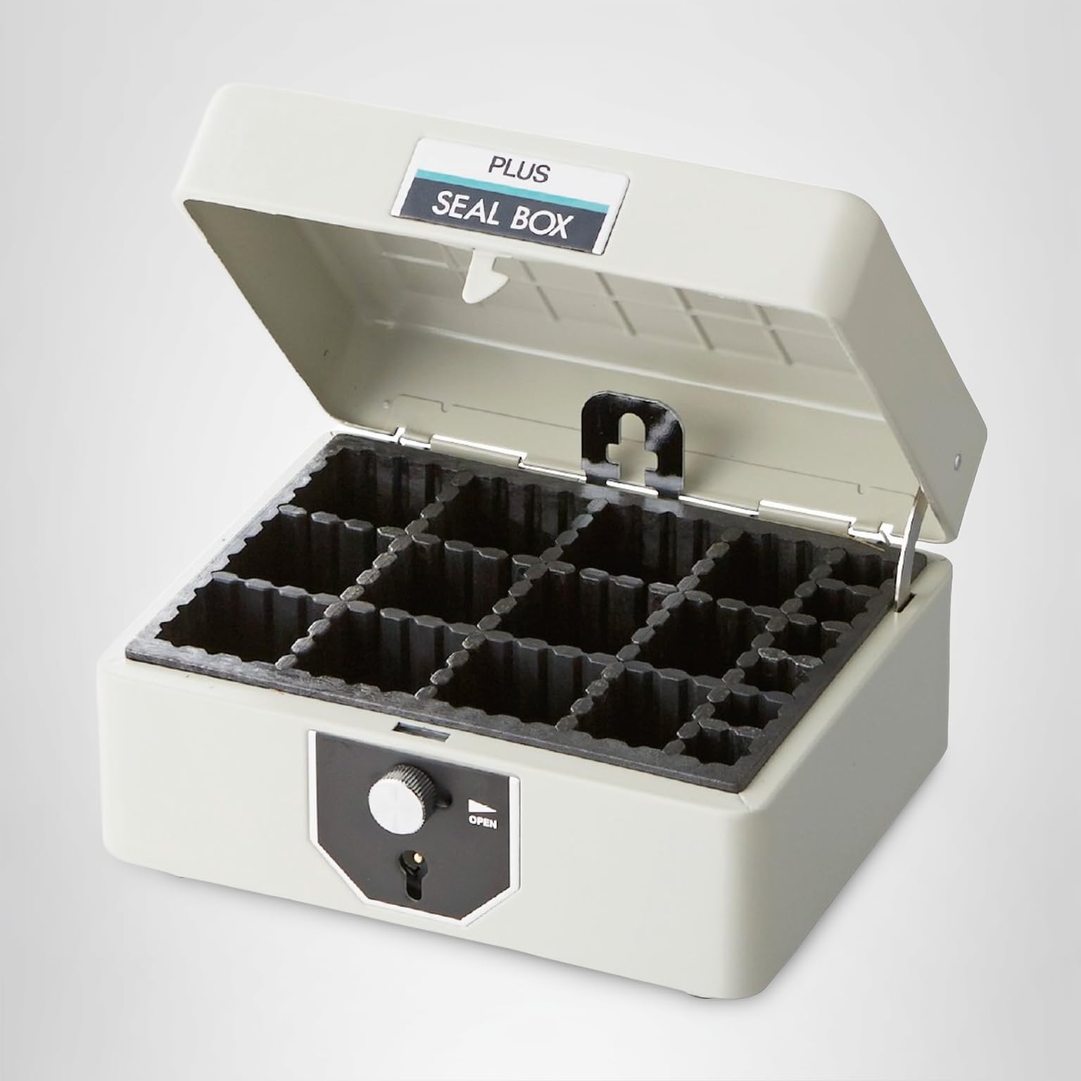 PLUS スチール印箱 小 37-164 エルグレー Amazon | プラス スチール印箱 (シールボックス) エルグレー 【小 科目