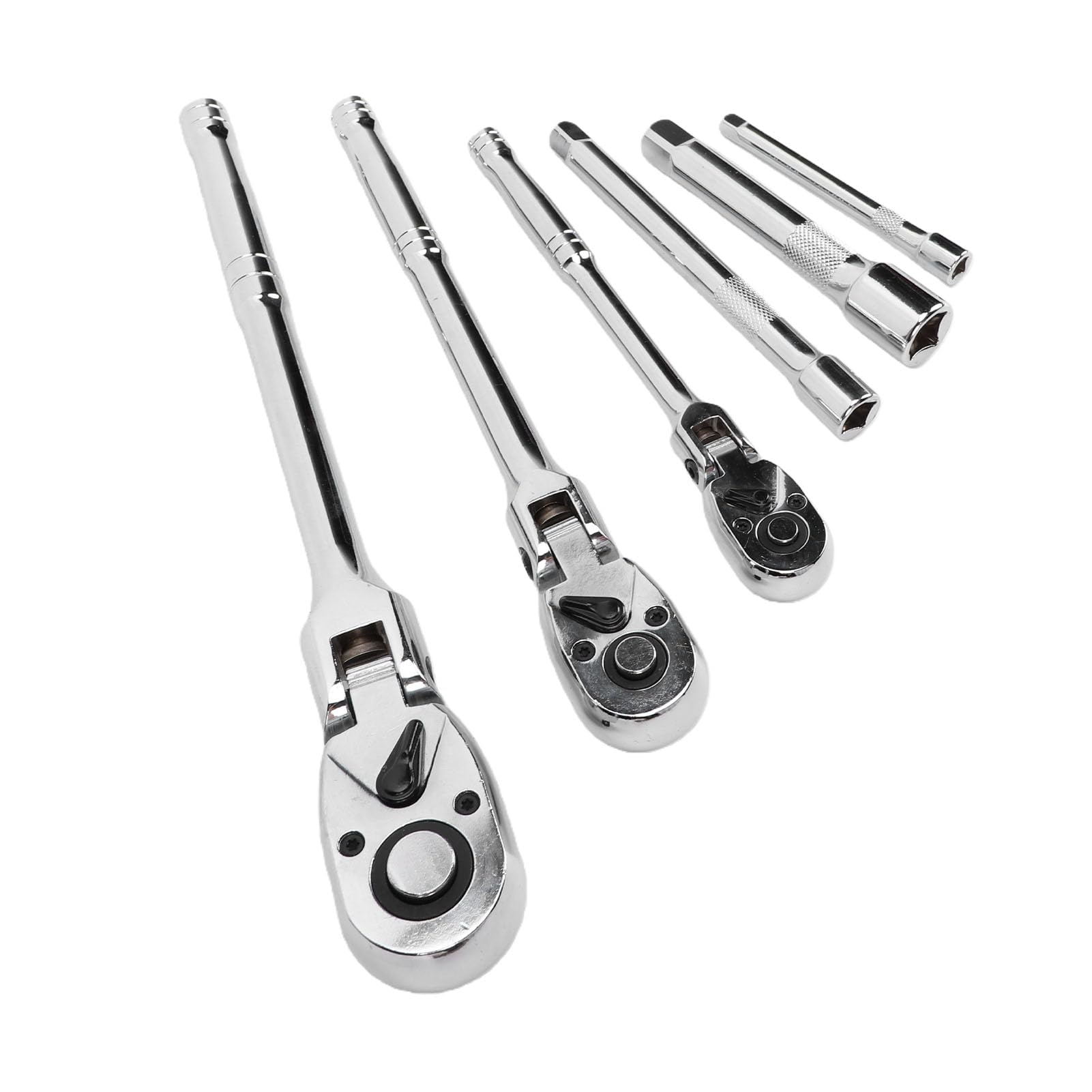 Alomejor Set di Chiavi a Cricchetto Reversibili Cricchetto con Testa Flessibile Durevole da 180 Gradi per Riparazioni Auto 1/4 Pollici 3/8 Pollici 1/2