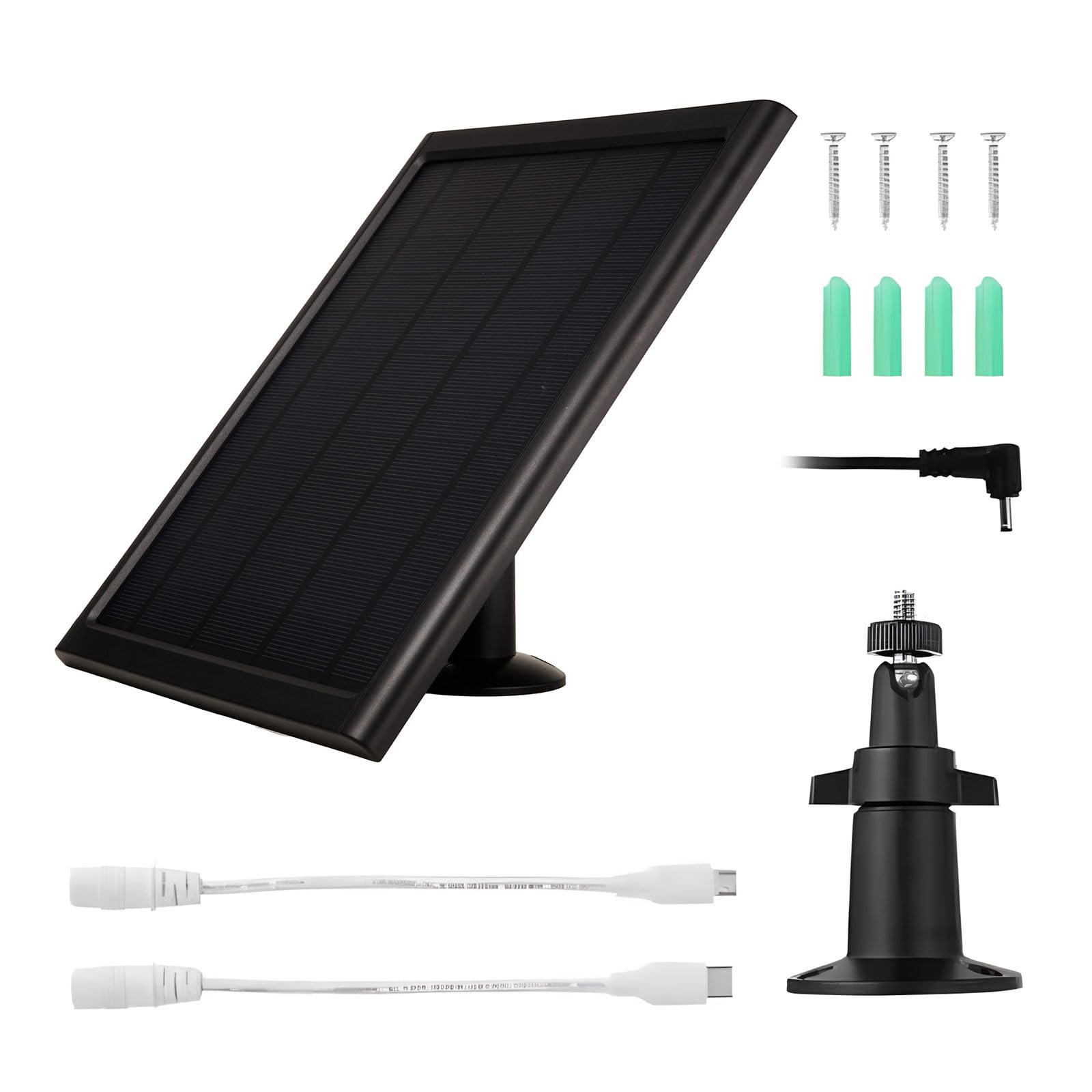 Kalttoy Black Of 1 High Output 8W Photovoltaic Panel Direct Current Port Device Consistent Electrical Supply For Transportable Devices Connection Installation Efficient Solar Device