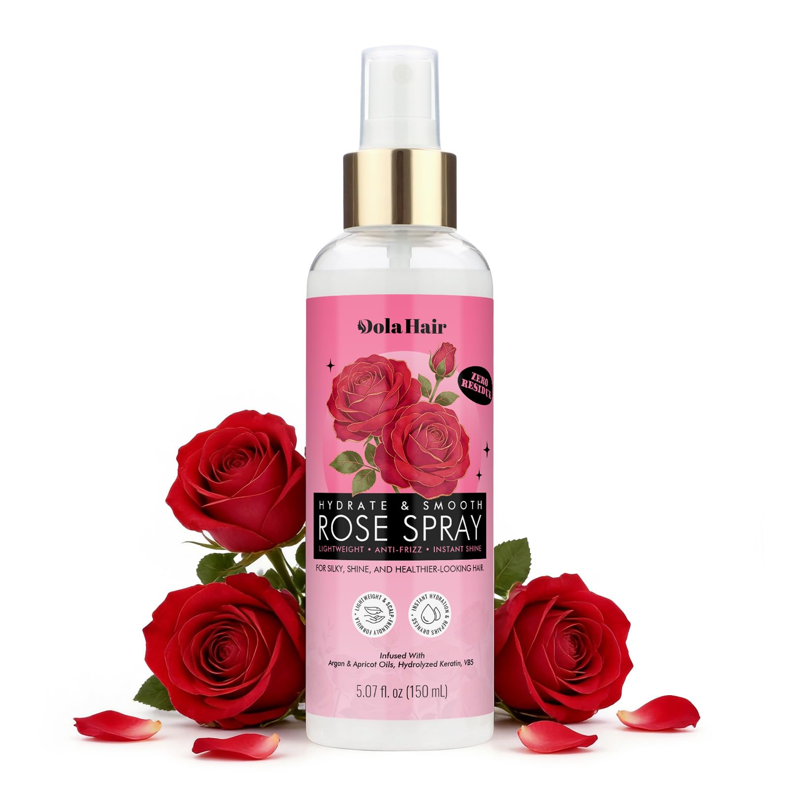 Dolahair Rose Water Hair Loc Spray, Moisturizing Detangler Spray for Locs