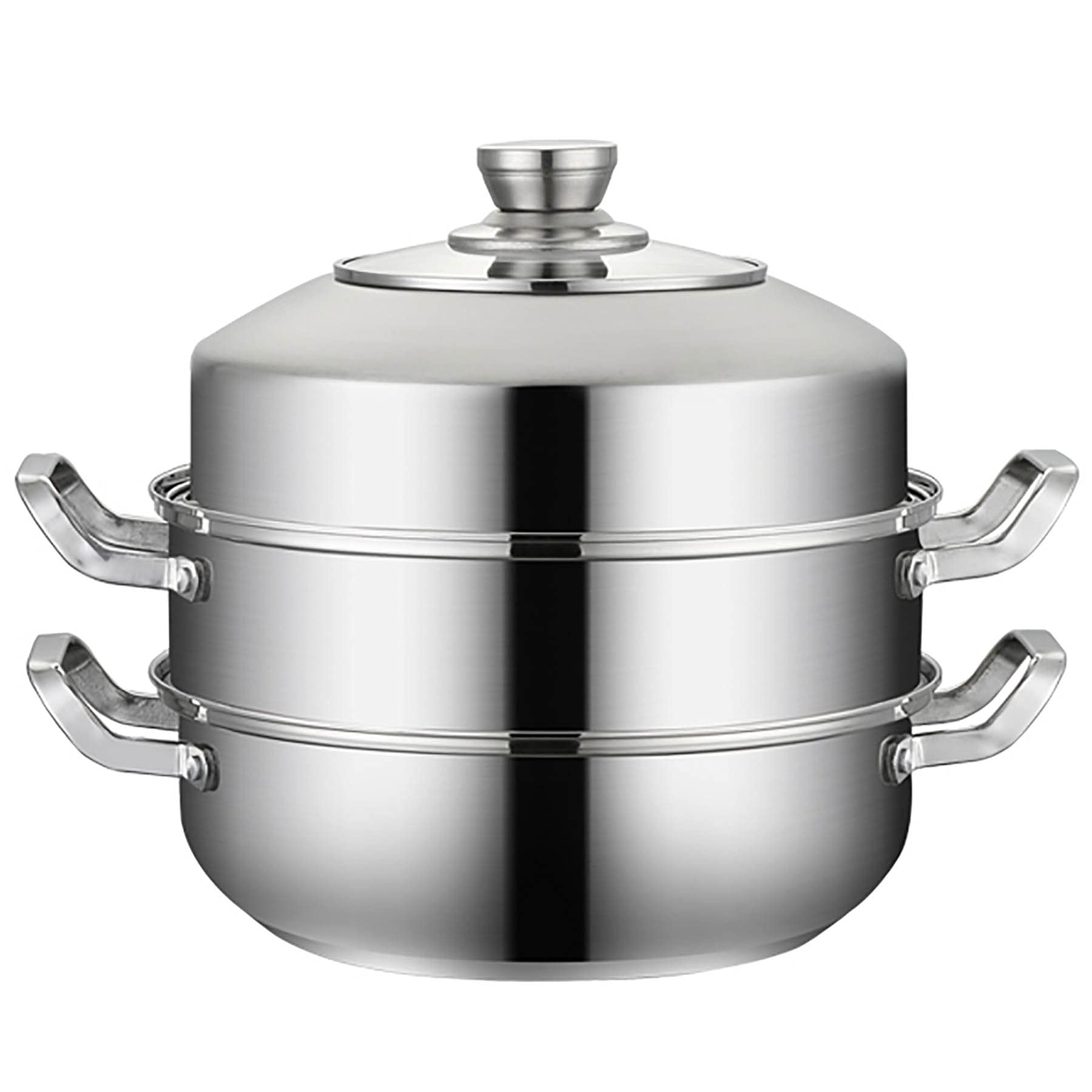 MYXJX steamer cooking, 304 Stainless Steel Household Multi-Layer Pot With Thickening Gas Stove For Induction Cooker(28cm)