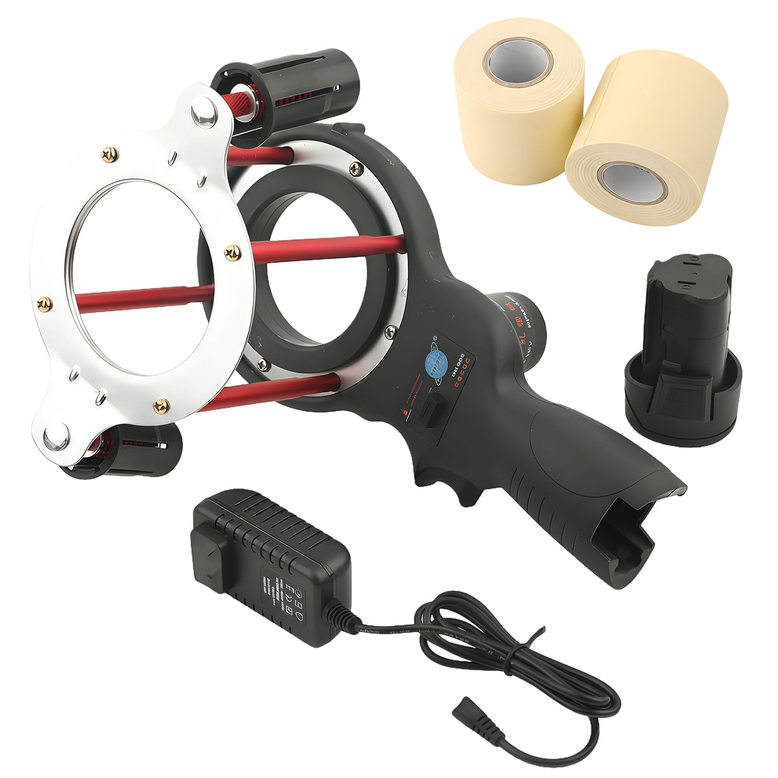 Máquina Enrolladora de Cinta para AIRE Acondicionado Eléctrica, Enrolladora Manual con Velocidad Ajustable, Herramienta Automática para Envolver Tubos de Aislamiento de 7 cm