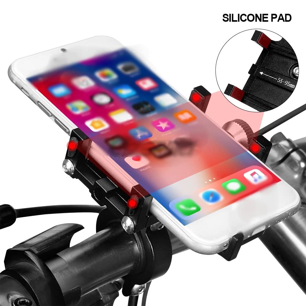 Support téléphone navigation GPS Vélo Universel Aluminium Pour Tous Les Téléphones Support Téléphone Portable Moto Vélo Électrique Support Téléphone Portable Support Téléphone Vélo Navigation ( Taille