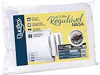 Travesseiro Altura Regulável Nasa, Duoflex, Branco, Pacote de 1