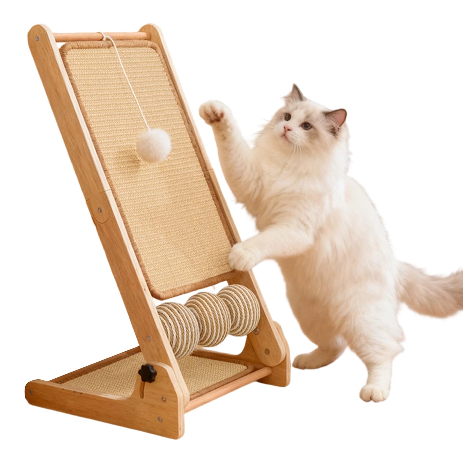 Kratzbaum für Katzen, klappbares Spielzeug in L-Form, horizontal, aus Sisal, für Esszimmer, Balkon, Wohnzimmer