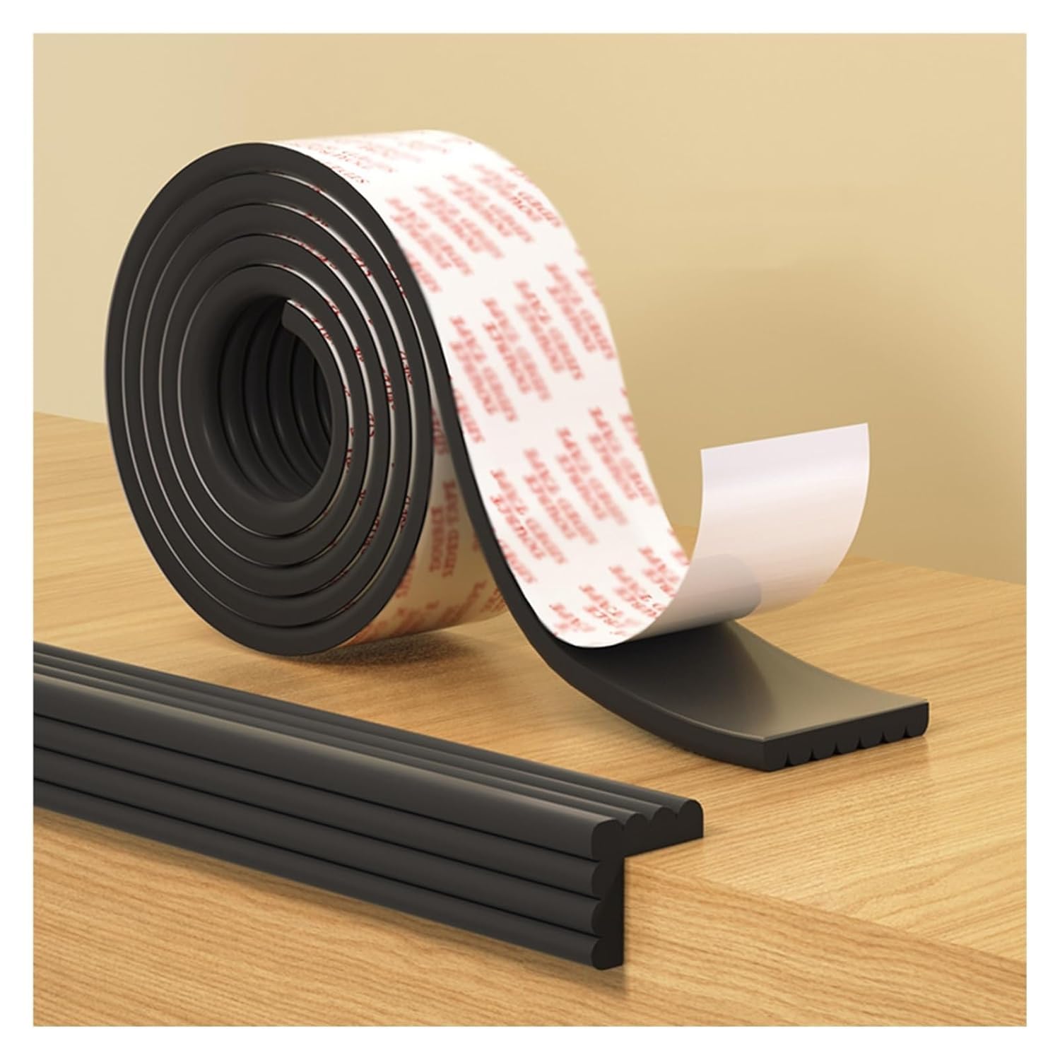 Jeyux Baby Safety Edge Protector Strip – 2M NBR Foam Corner Guard for Table, Desk, Glass, Fireplace & Furniture – Shock-Absorbing Baby Proofing Cushion Pack of 1 (Black)