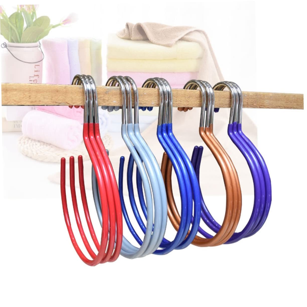 OUNONA 4pcs Scarf Hanger Multifunctional Clothes and Tie Storage Rack for Organizing Belts Scarves and Accessories Your Wardrobe