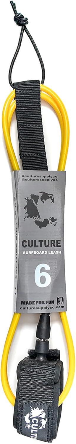 Culture Supply Surfboard Surf Leash (6 Sizes - 5 Colors): 6ft Comp | 6 ft Reg | 7ft | 8ft | 9ft | 10ft