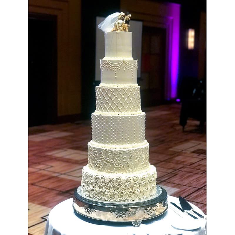 Lealoo Pièce montée en Polystyrène, 60 cm de Haut, Base Ø 35cm à 10cm, 6 étages Wedding Cake Haute densité